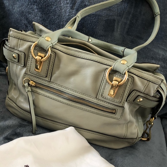 RARE Coach Lindsay Satchel Mineral Green 12475